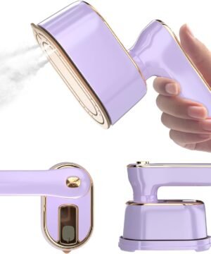 Travel Steamer Iron for Clothes Mini – Portable Ironing Machine Travel Small Size Portable Steamer Travel College Dorm Home Essentials Steamer for Clothes(Purple)