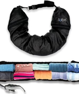 TUBE Pillow You Stuff With Clothes – Transforms Into Extra Luggage without Excess Fees – Fits Up To 3 Days of Travel Essentials – Keep Your Belongings Nearby in Case of Lost Luggage